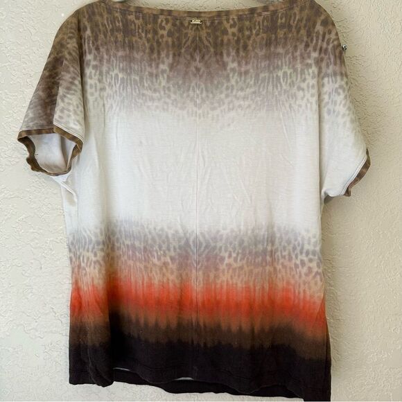ST. JOHN Ombre Animal Print  Super‎ Soft Top Size S Oversized - Picture 5 of 10